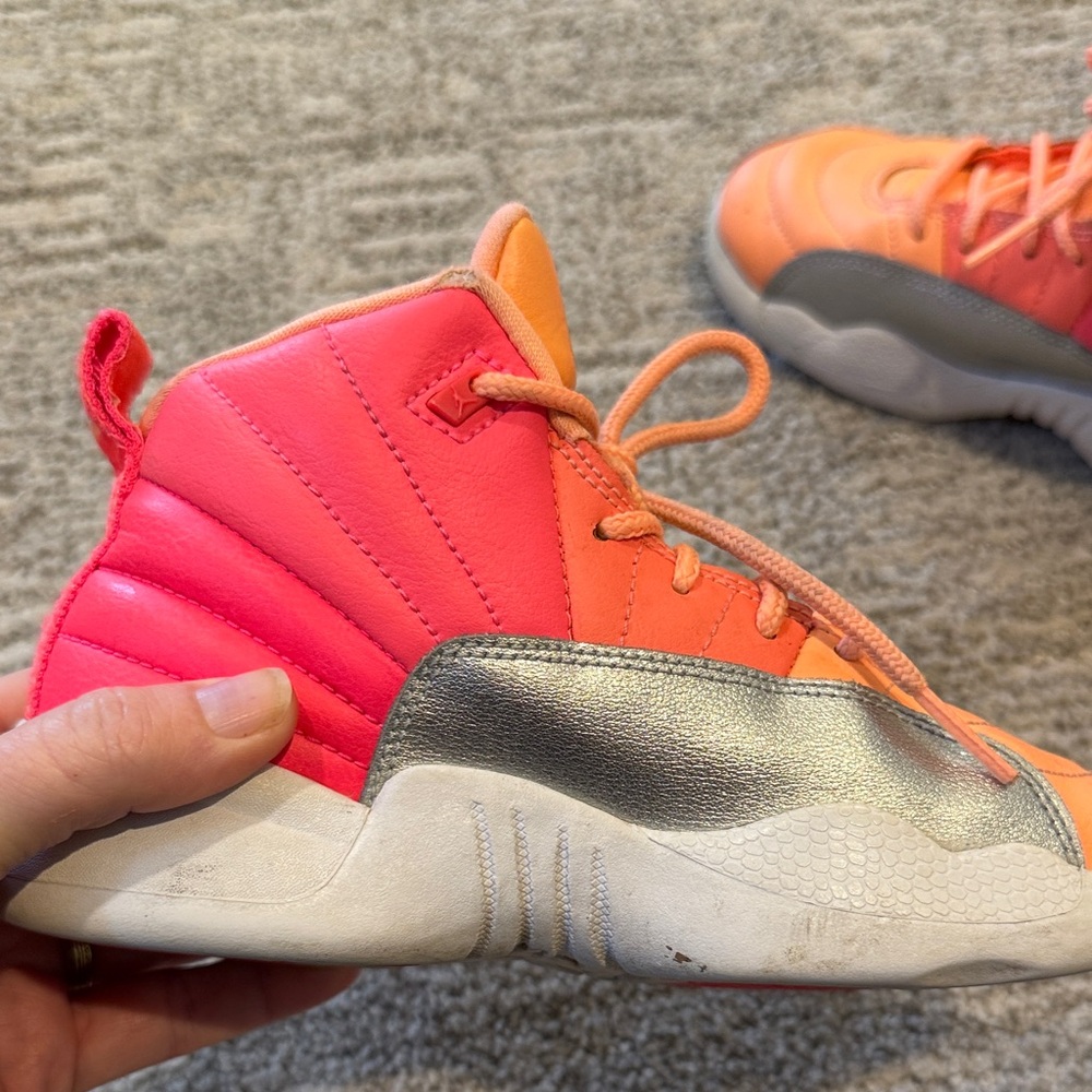 Jordan Kids Sneakers in Orange, Pink, and Gray - Picture 4 of 6